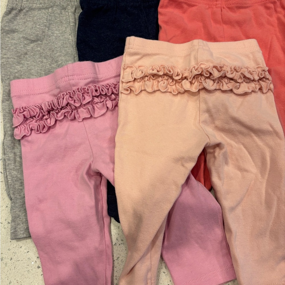 Carter's Pink and Peach Ruffle Leggings Set
